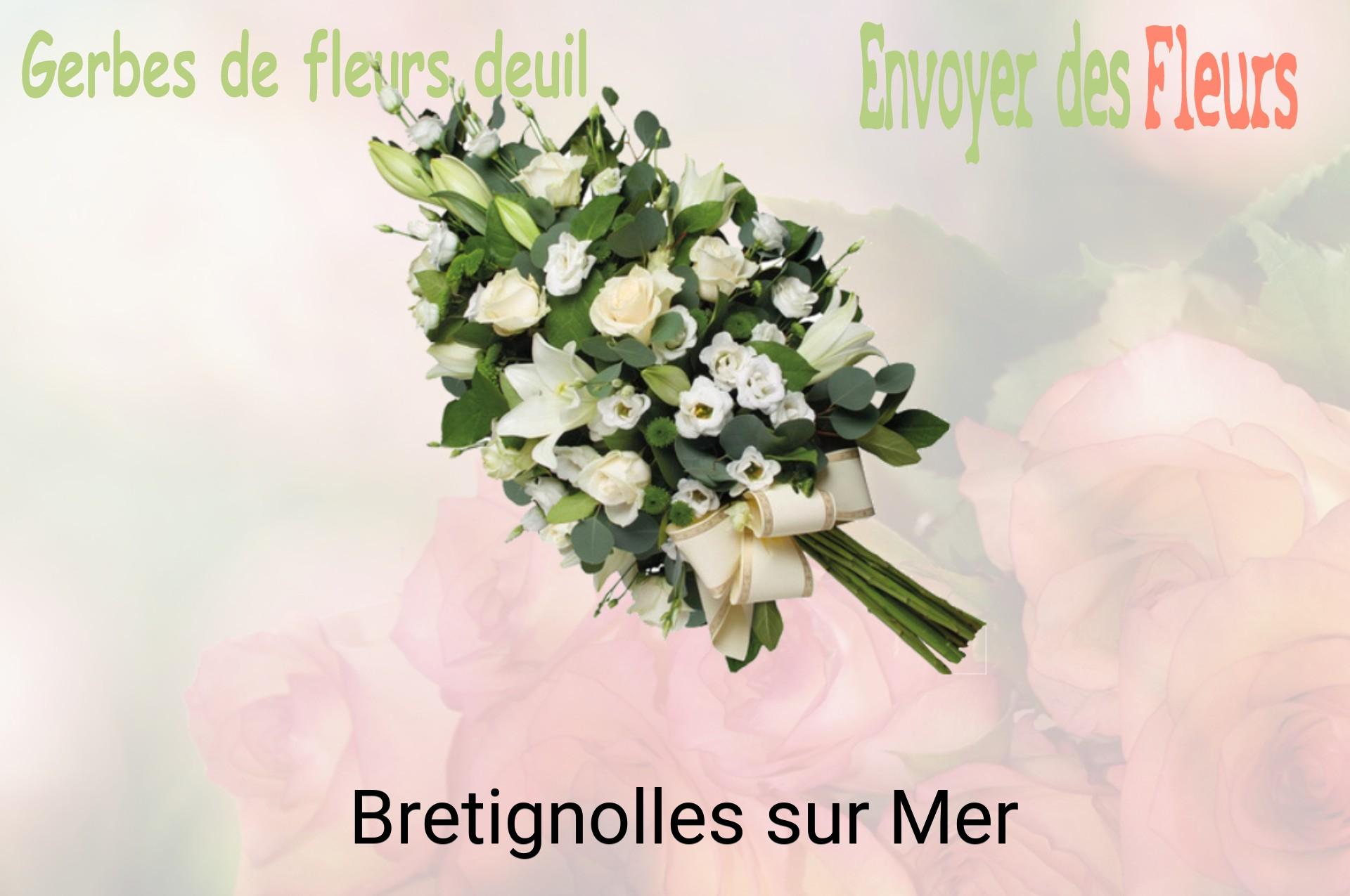 Gerbe de fleurs de deuil livrée à Bretignolles-sur-Mer